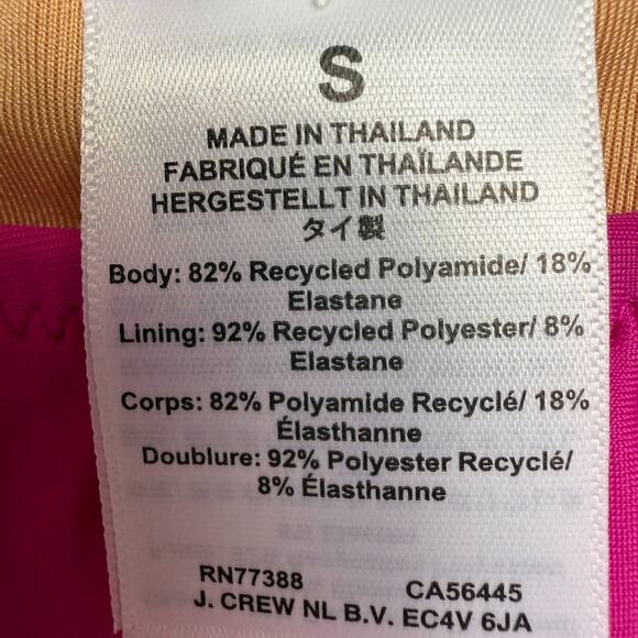 J. Crew Heritage 1989 High-leg Bikini Bottom Womens Fuchsia Small Swimwear NWT - Picture 4 of 5